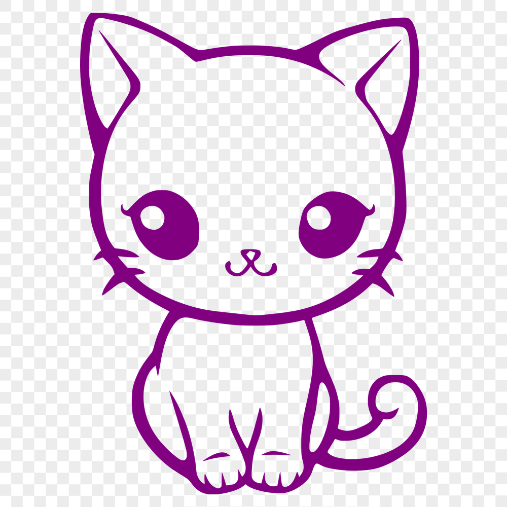 Cute Sitting Cat PDF