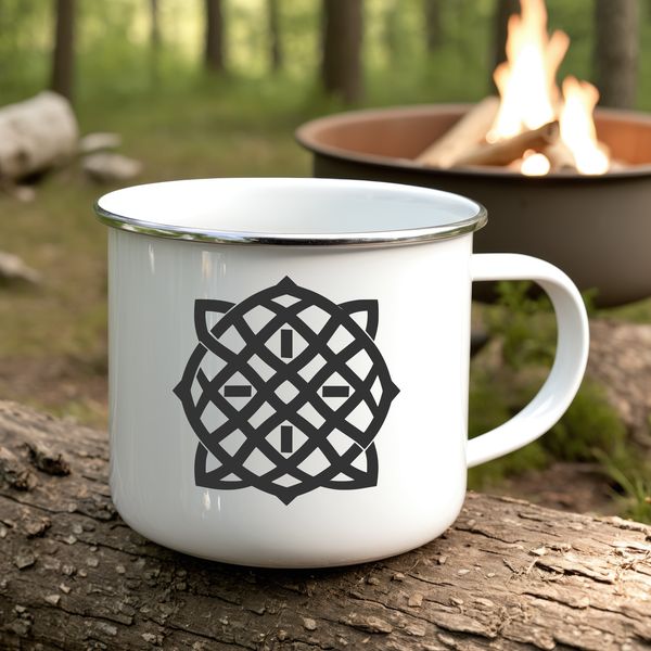 Ornate Celtic shape with intricate embellishments suitable for vector art and commercial use.