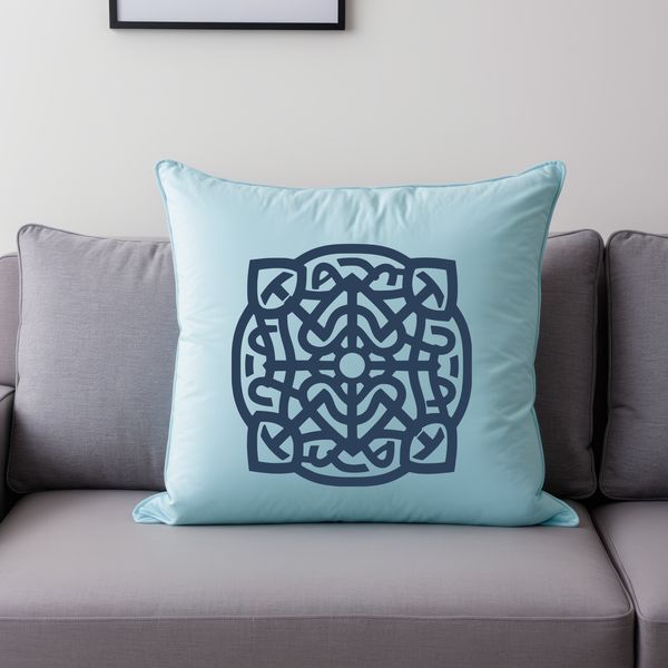 Celtic-inspired pattern with intricate shape and ornate embellishment.