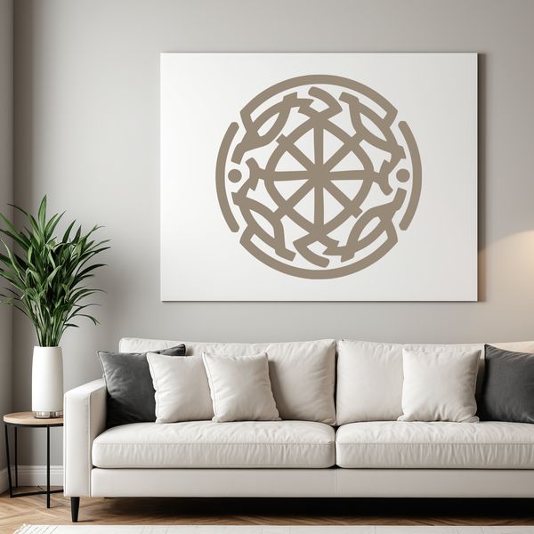 A detailed illustration of a Celtic design featuring intricate patterns and shapes, ideal for vector art and commercial use.