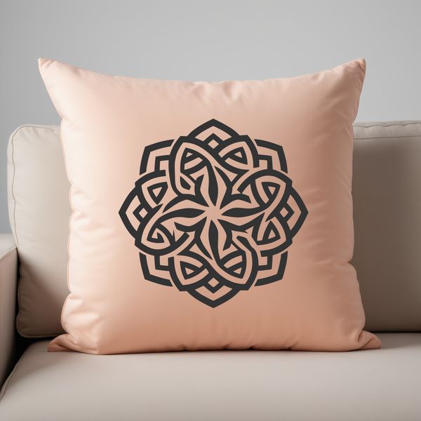 Celtic ornate pattern made with intricate shapes and embellishments in vector art format.