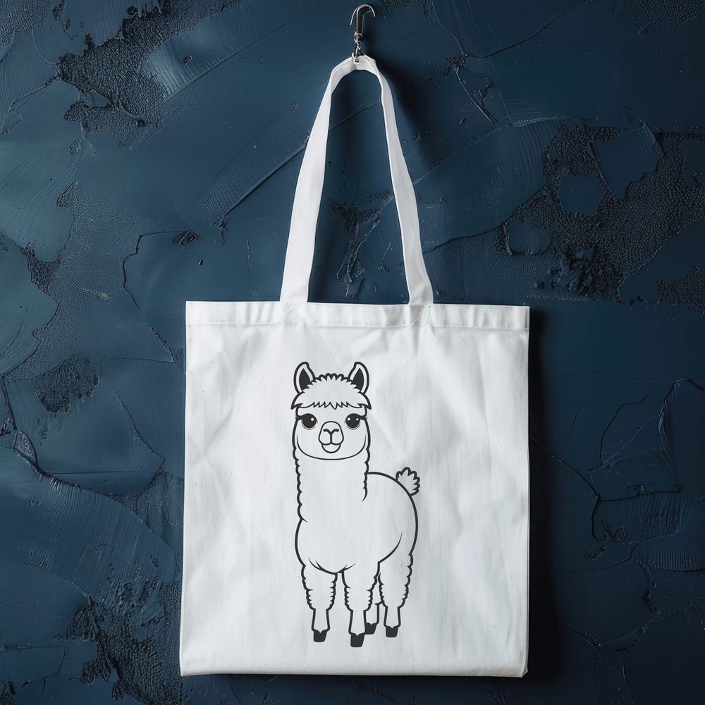 Furry Friend Graphic SVG graphic of a camelid animal with fur and ears