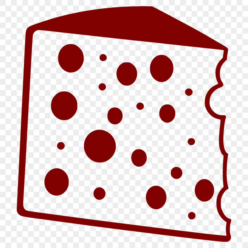 Vector Cheese Design A high-resolution SVG illustration of a wedge-shaped cheese with intricate details, ideal for vector art and digital design.