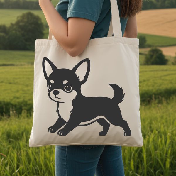 A small breed dog, the Chihuahua, depicted in vector format for easy editing and customization.