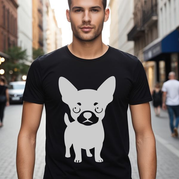 A stylized illustration of a Chihuahua in vector format.