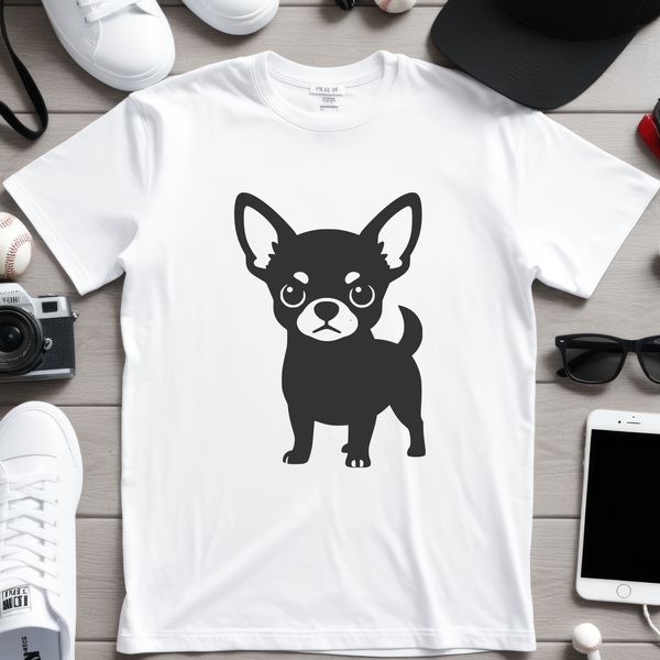 A small breed dog with a pointed snout and erect ears, suitable for vector art and cutting machine designs.