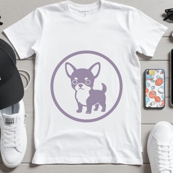 An SVG graphic of a Chihuahua silhouette.