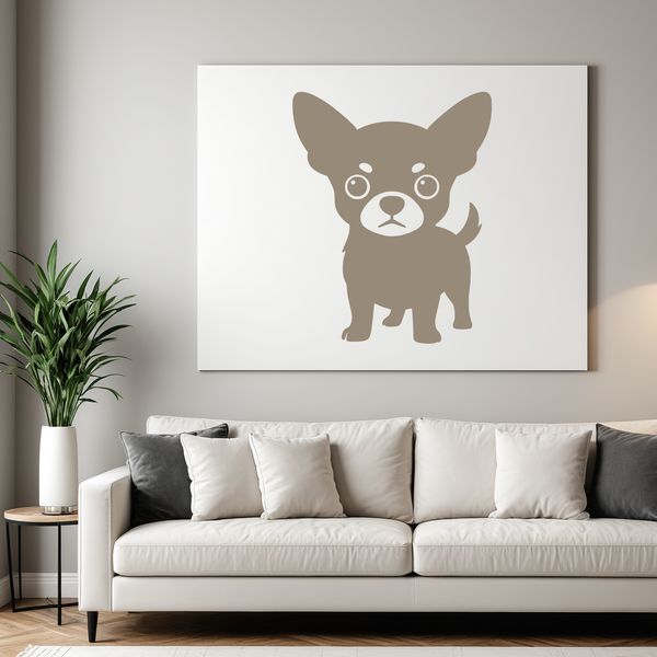 Small breed dog illustration in simple vector style