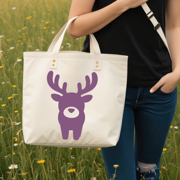 A reindeer silhouette graphic illustration for Christmas decorations or holiday themes.