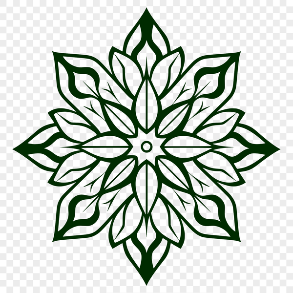 Snowflake Design Vector Art A delicate snowflake design featuring intricate patterns and lines.