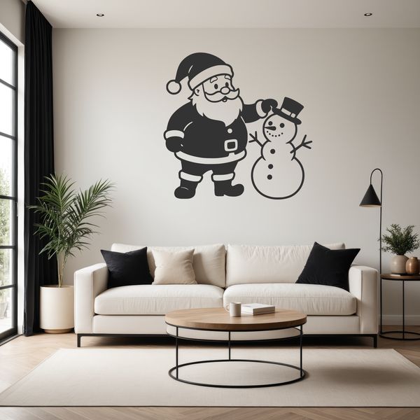 A digital illustration of a jolly old man in a red suit with white fur trim and a hat.