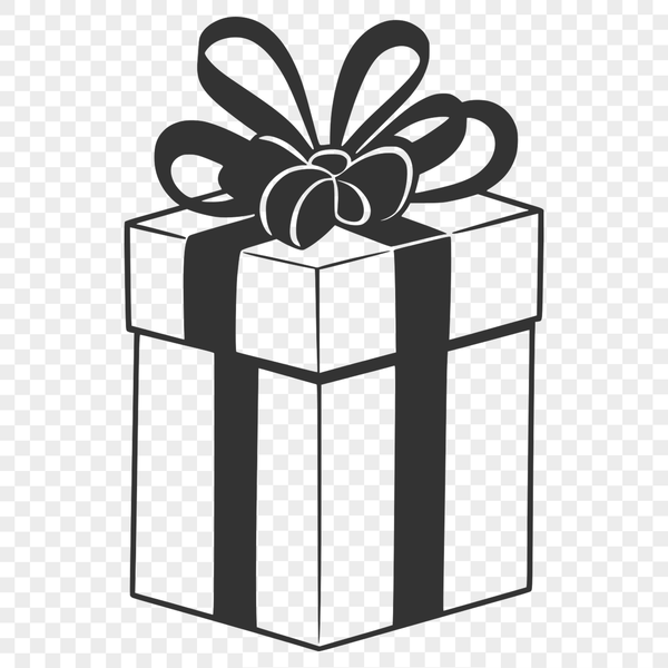 Gift Presentation Clip Art A simple vector box design, suitable for various uses including Christmas and birthday gift presentations.