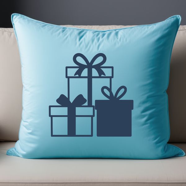 A simple illustration of a wrapped gift box with a ribbon and bow, suitable for commercial or personal use.