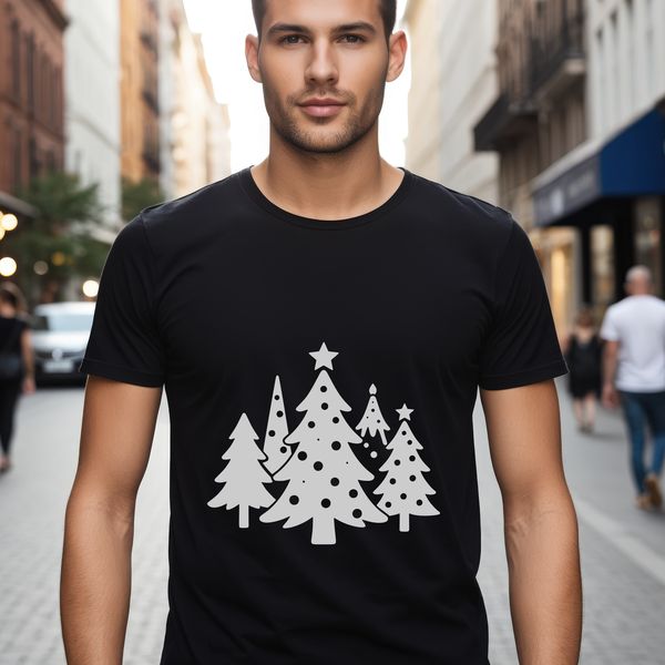 A festive Christmas tree illustration, perfect for various uses including crafting, printing, and digital design.