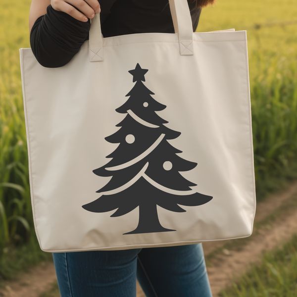 A festive Christmas tree illustration suitable for commercial or personal use in various designs.