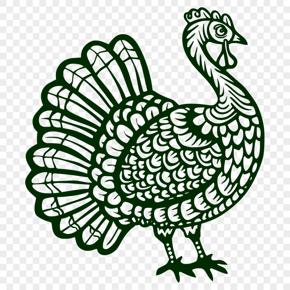 Free Artistic Turkey Template