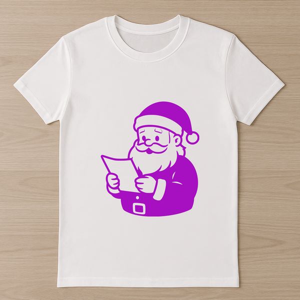 Vector illustration of Father Christmas in a festive holiday setting, ideal for crafting and DIY projects.