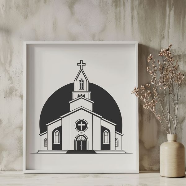 Modern Baptist Church Exterior Design Baptist church building exterior with a steeple and entrance.