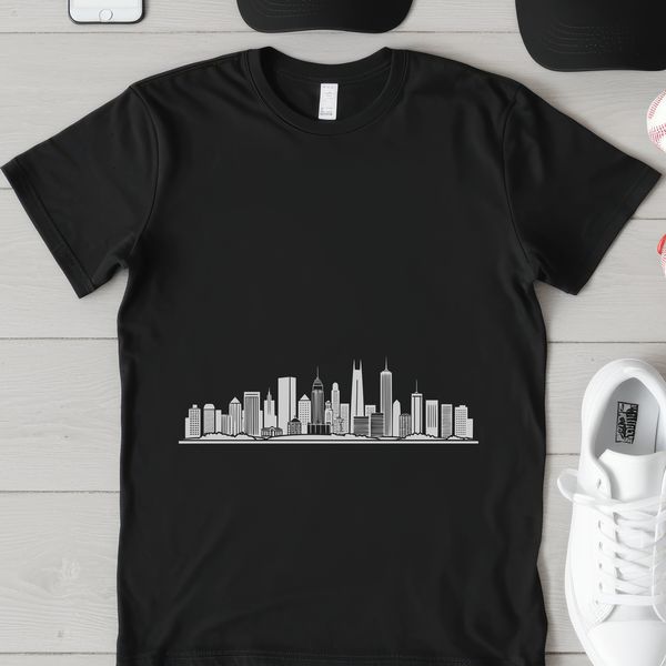 City Urban Landscape Illustration A detailed illustration of a city's urban landscape, ideal for graphic design projects requiring vector art.