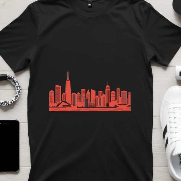 Cityscape Vector Illustration A detailed city skyline illustration created with vector graphics.
