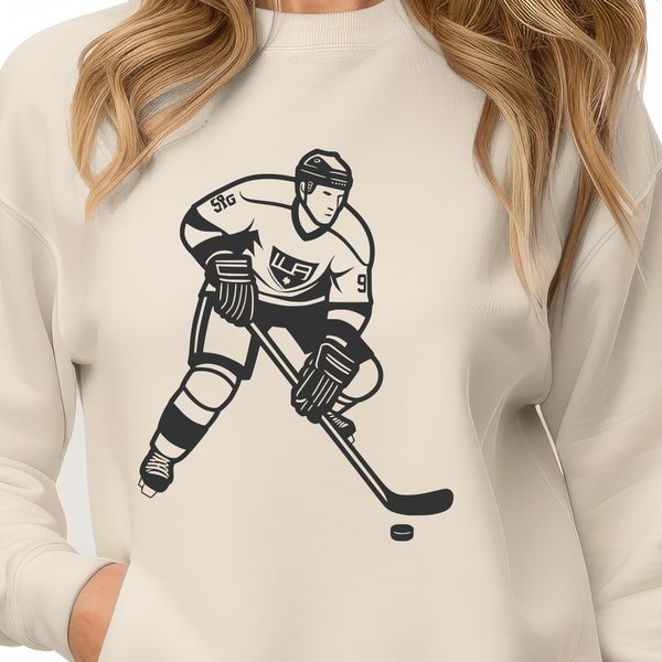 Beautiful Hockey Illustration Download Illustrated hockey player in action, a vector graphic illustration suitable for various design projects.