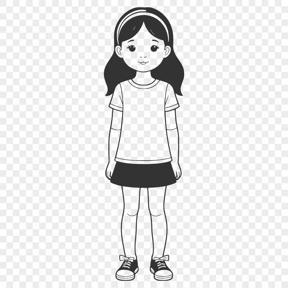 Young Girl Illustrations Vector illustration of a young girl in various poses