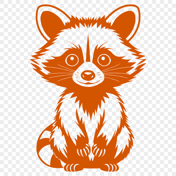 Vector Raccoon Silhouette Design Racoon silhouette in vector format with sharp lines and clean edges.