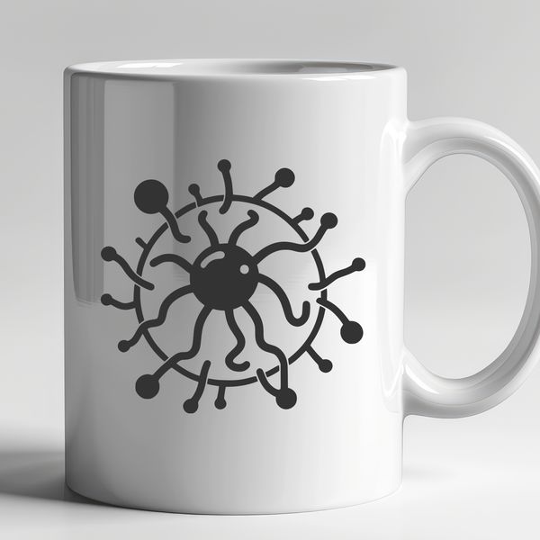 Vector Bacterial Cell Artwork A detailed illustration of a bacterium, suitable for use in graphic design projects.