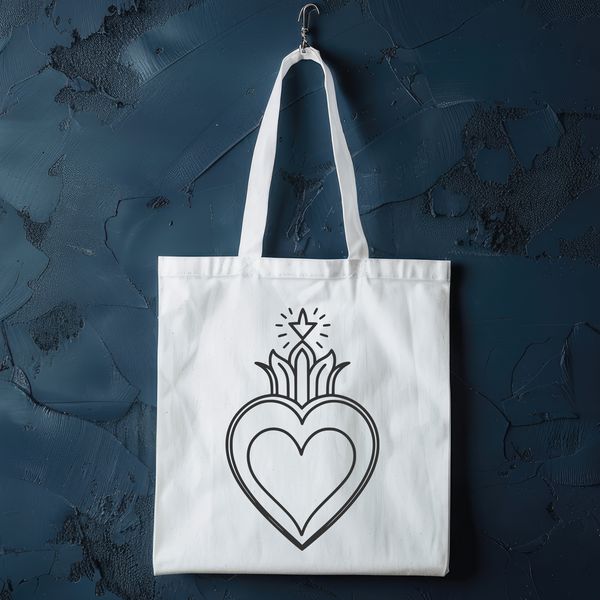 Beautiful Religious Symbol SVG File An SVG icon representation of the Sacred Heart symbol in religious art.