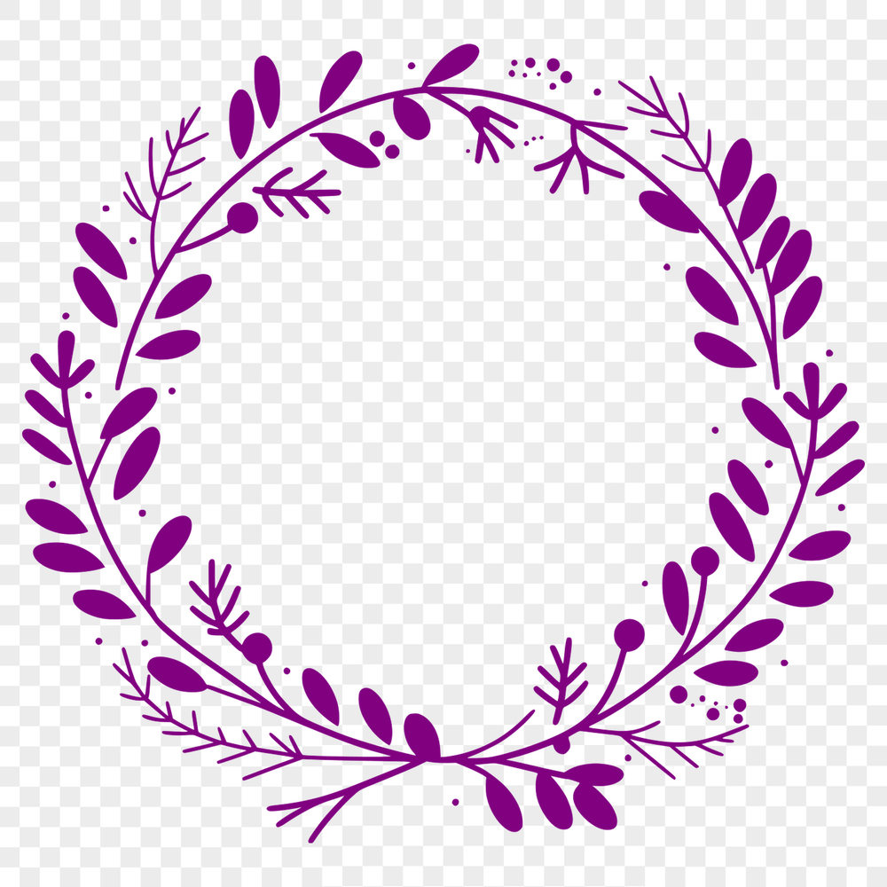 Beautiful Hand-Drawn Wreath Pattern A floral wreath design made from intricate vector shapes and lines.