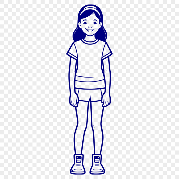 Child Illustration Free Design Free SVG clip art design featuring a child.