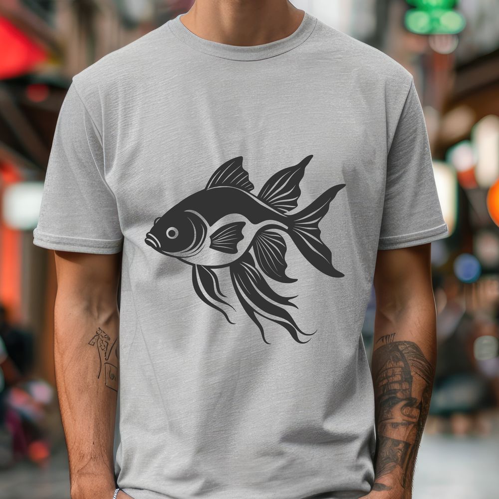 Whimsical Goldfish SVG Graphics Illustrated goldfish design suitable for vector art projects