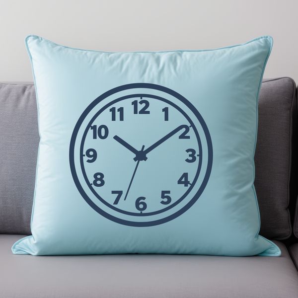 A digital time-telling device with hands and numbers, designed as vector art.