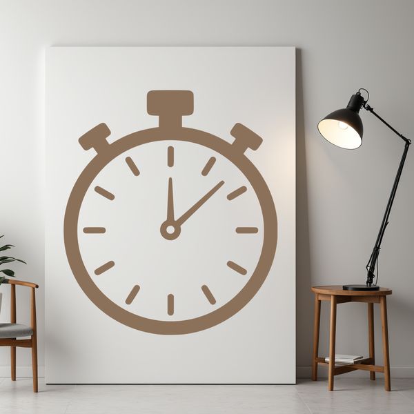 A digital clock with analog hands displayed on a screen, ideal for vector designs and cutting machine projects.