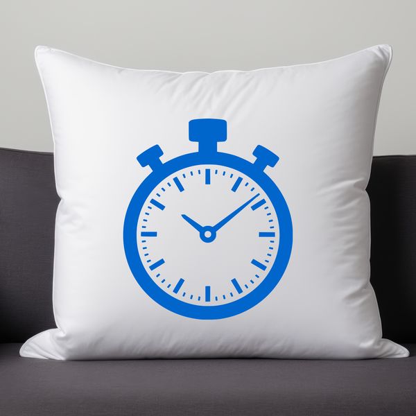 A digital clock with bold lines and simple typography, suitable for various designs and projects.