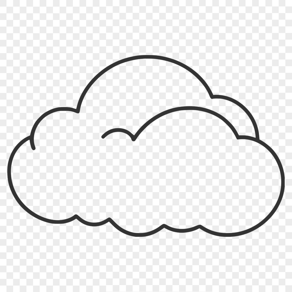 Free Cloud SVG Clip Art Design Cloud icon in vector format designed for various digital applications.