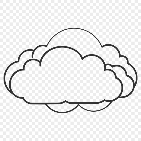 Vector Cloud Illustration A stylized illustration of a cloud used in vector design for various applications.