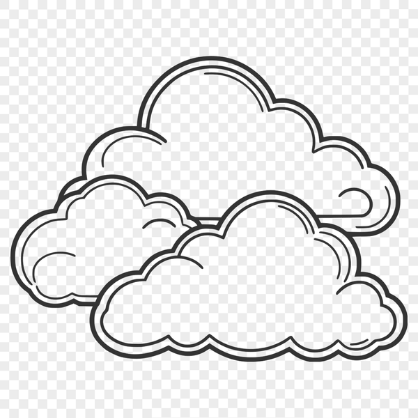 Fluffy White Cloud Icon A stylized illustration of a white cloud with fluffy texture and soft edges.
