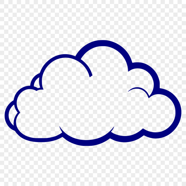 Whimsical Cloud Icon in Vector Format Cloud icon in vector format, suitable for graphic design projects and digital artwork.