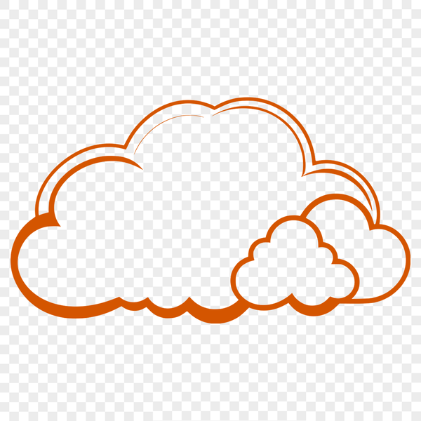 Clear Blue Sky Cloud Icon An illustration of a white cloud against a clear blue sky, suitable for vector graphics and design projects.
