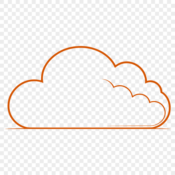 Free Vector Art Cloud Icon A stylized illustration of a white cloud in the sky, suitable for vector art design.