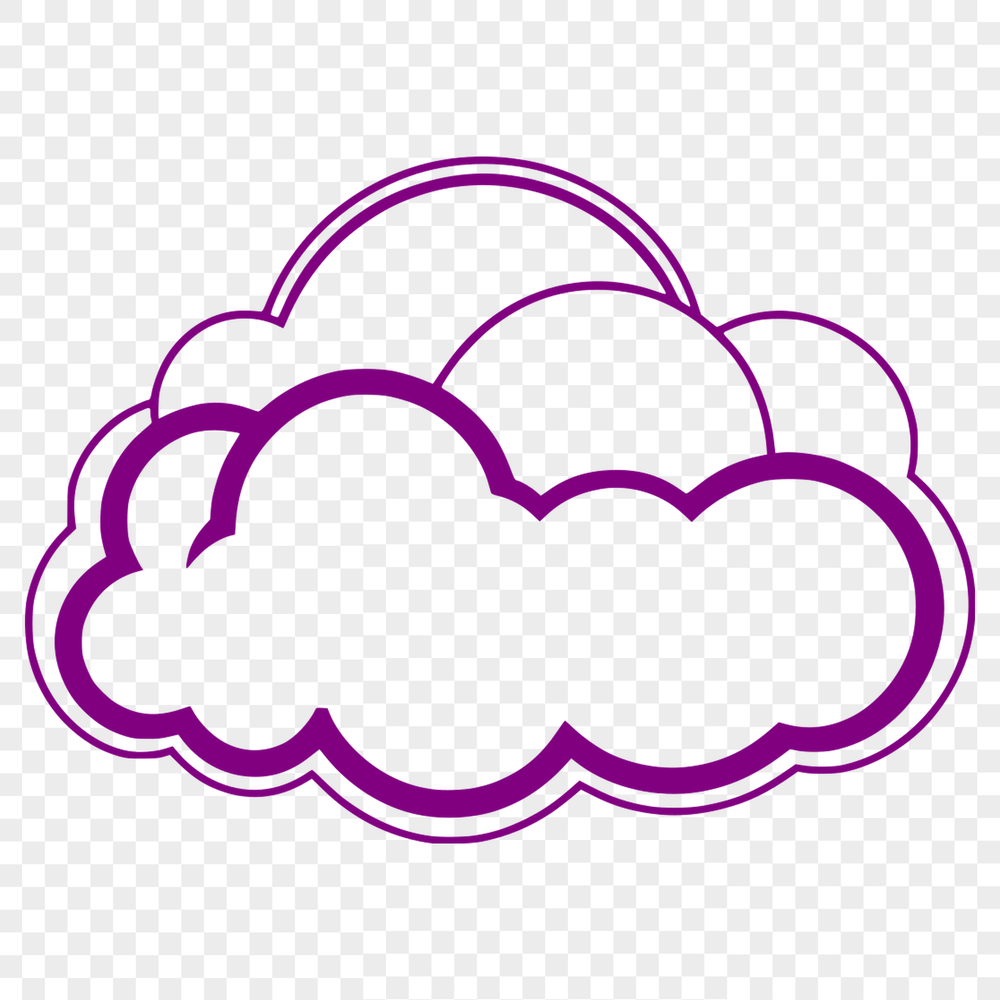 Beautiful Cloud Vector Graphic A stylized illustration of a cloud used as a vector graphic element in design projects.