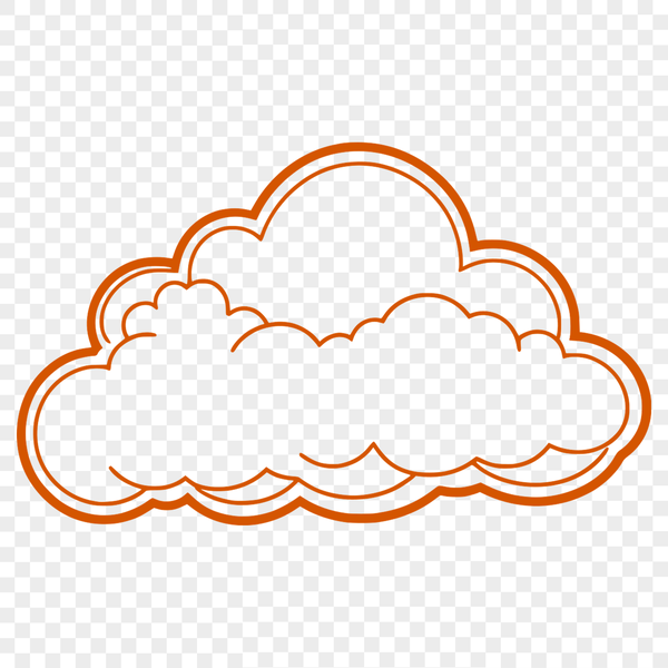 Beautiful Cloud Clip Art A white, fluffy cloud against a light blue sky.