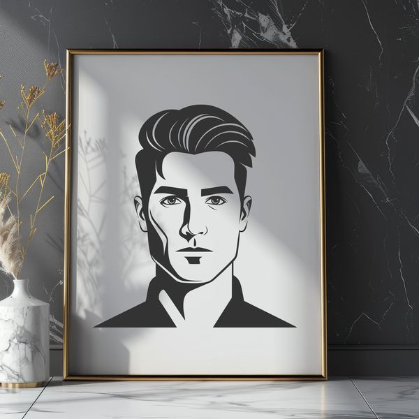 Free SVG Character for Design A man character illustrated in vector format, suitable for graphic design and digital art.