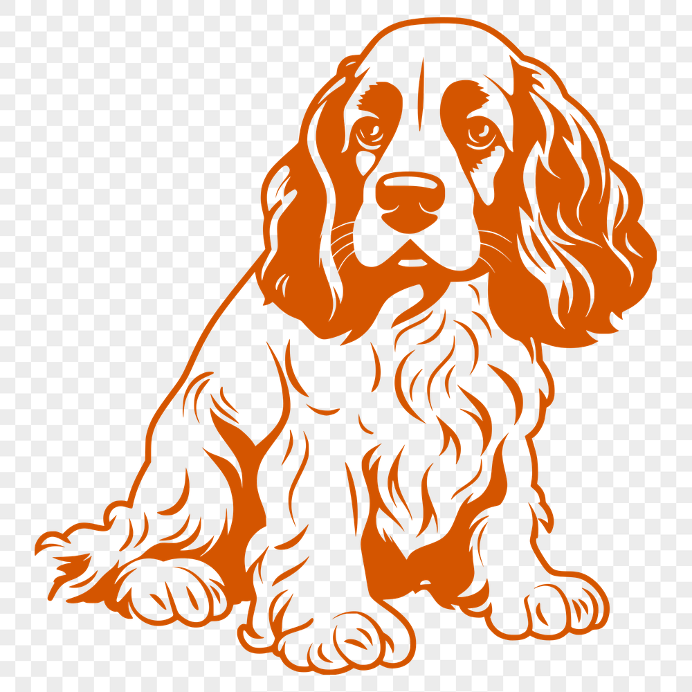 Free Stunning Cocker Spaniel Clip Art