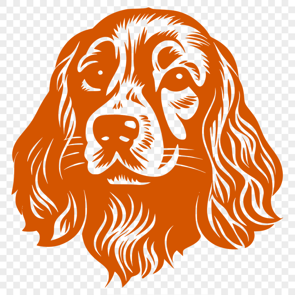 Creative Cocker Spaniel SVG, PNG, PDF And DXF Files