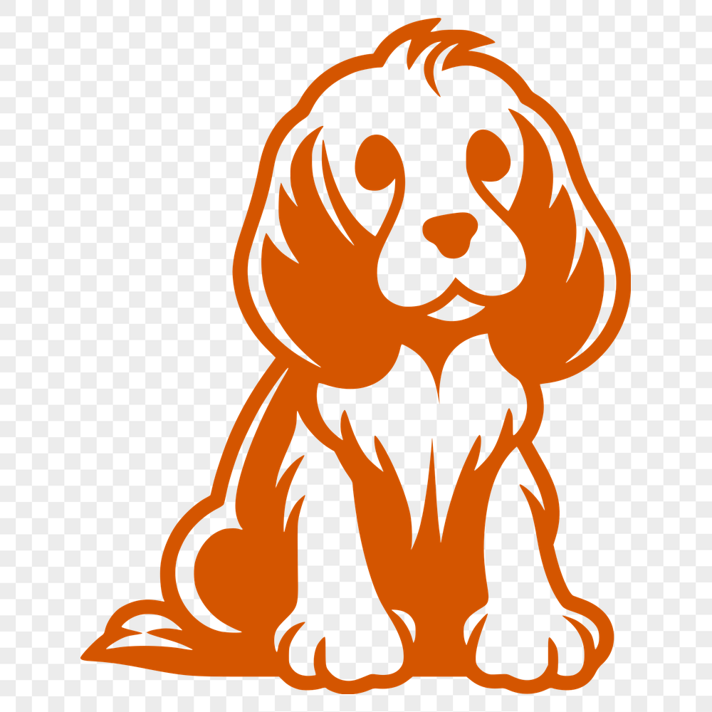 Free Sitting Cocker Spaniel DXF