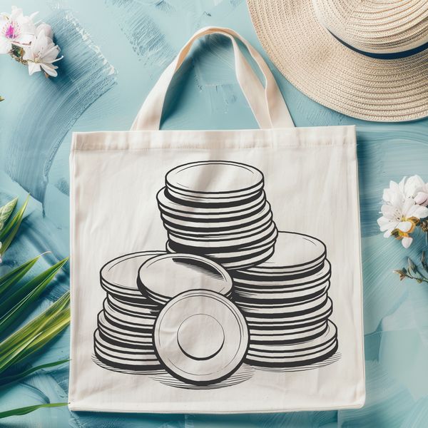 Stack of Coins Illustration Vector illustration of a stack of coins, ideal for clip art and graphic design projects.