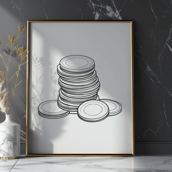 Set of Free Vector Coin Illustrations A set of vector coins in various denominations.