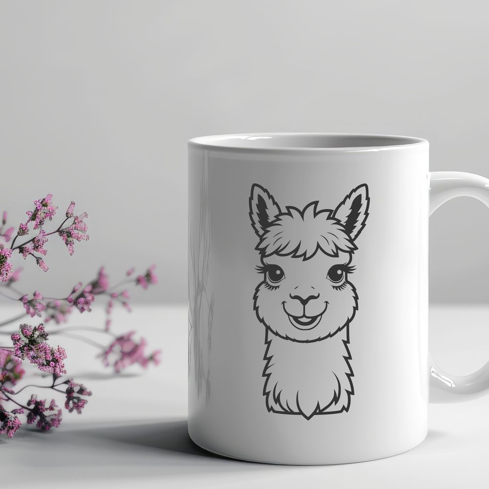Fuzzy South American Camelid A digital illustration of a South American camelid with soft fur.